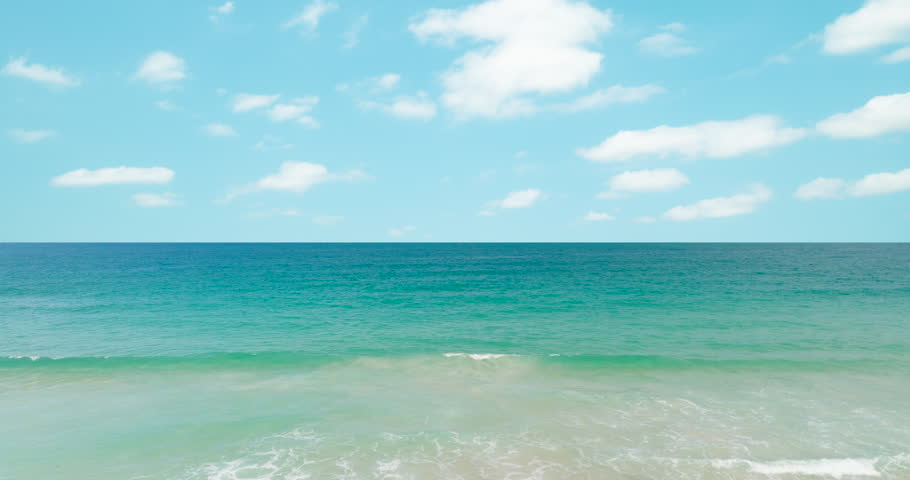 Horizontal sea and sky aerial view  Royalty-Free Stock Footage #3491719877