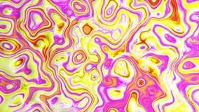 Abstract fluid multi-colored liquid water surface flow background. abstract glowing liquid background.  psychedelic animation, seamless loop 4k.