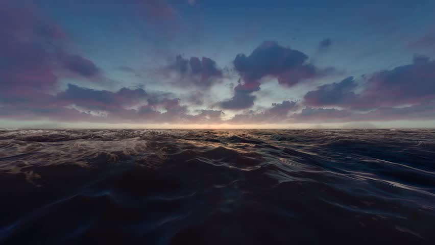 Morning sea glow and sunrise time-lapse photography