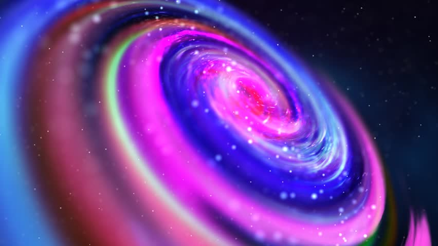 Pink Rotating Galaxy Amazing Space Stock Footage Video 100