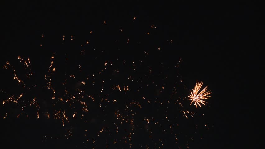 Huge fireworks in the sky at night, View of fireworks celebration, Fireworks festival celebration background Royalty-Free Stock Footage #3491836329