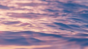 Close-up view of evening ocean waves in slow motion, seamless loop sunset background. Pink blue sky lights flickering on wavy water surface - Powered by Shutterstock - Get 15% off with code: PIKWIZARD15
