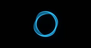 Neon light circle frame loading icon background animation in retro style 4k video animation.