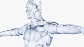 body water balance, water in human, hydration, essential Oil Bubbles for cosmetics in water. blue liquid bubbles, Moisturizing Cream, Serum, Vitamin, beauty concept, man filled with  water, 3d render - Powered by Shutterstock - Get 15% off with code: PIKWIZARD15