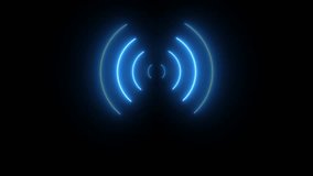 neon wave animated blue signal wave 5g wifi circle 4k looping - Powered by Shutterstock - Get 15% off with code: PIKWIZARD15