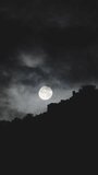 Full Moon Setting Timelapse Vertical Video 