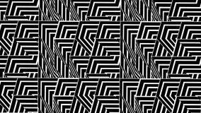 Background with black and white geometric stripes.Abstract wallpaper 4k. Seamless loop video.