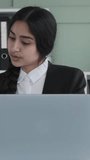 Indian Female Entrepreneur Talking On Online Video Call In The Office