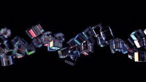 Abstract animation of background with floating glass cubes, 4k looping video, 3d render - Powered by Shutterstock - Get 15% off with code: PIKWIZARD15