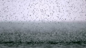 Raining Video black and white (closeup shot)