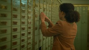 Businesswoman Entering Bank Safe Vault Room Storing Silver Bullion Deposit - Powered by Shutterstock - Get 15% off with code: PIKWIZARD15