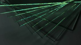Sheets of Factory manufacturing tempered clear float glass panels cut to size. - Powered by Shutterstock - Get 15% off with code: PIKWIZARD15