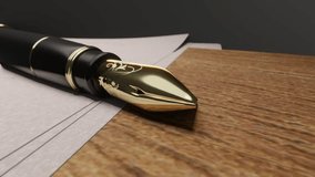 3D animation of a fountain pen with ink inside - Powered by Shutterstock - Get 15% off with code: PIKWIZARD15