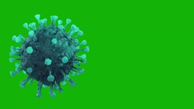 Virus top quality animated green screen video 4k , The video element of on a green screen background, Ultra High Definition, 4k video, on a green screen background.