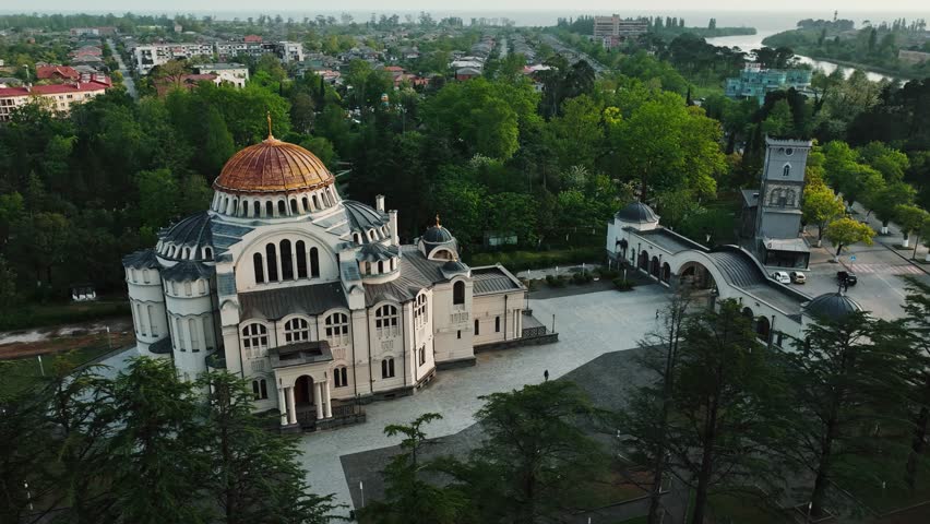 Poti Cathedral,An important monument of architecture, the Cathedral of the Nativity of the Virgin in the Byzantine architectural style.