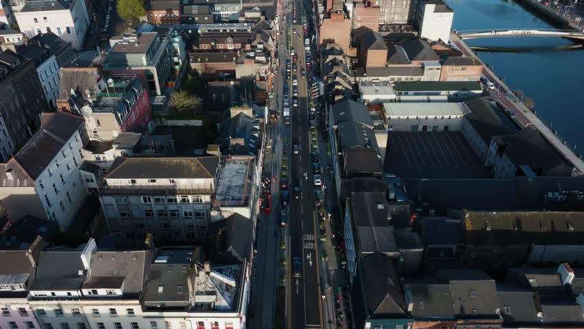 MacCurtain Street Cork City Ireland Aerial view 4K Part 5