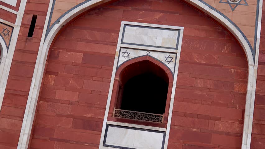 8 January 2024- An Open Window on the red sandstone wall of Humayun