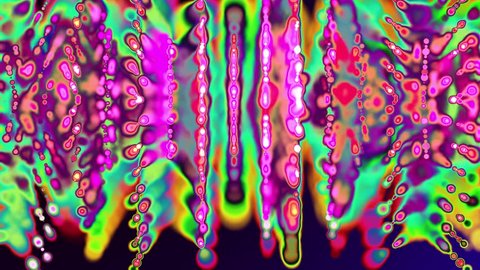 Liquid Light from 1960's Psychedelic Colorful Motion Backgrounds. Zoom in rainbow color half mirror design. High Definition CGI motion backgrounds ideal for editing, led backdrops or broadcasting.
