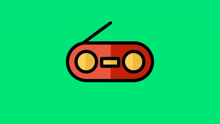 vintage radio icon design illustration 