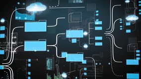 Interface structure of file manager with documents and data scanning, storage software, cloud database, ,paperless office network build up animation - Powered by Shutterstock - Get 15% off with code: PIKWIZARD15