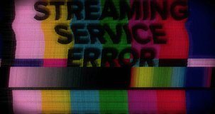 Streaming Service Error color screen distortion glitch - Decoding Tech Glitches Collection, Exploring Common Error Messages in Digital and Analog Devices.