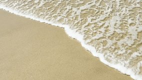 Shallow water on Atlantic ocean beach. Yellow sand and transparent sea or ocean water with small lazy waves. 4K resolution beach summer video. - Powered by Shutterstock - Get 15% off with code: PIKWIZARD15
