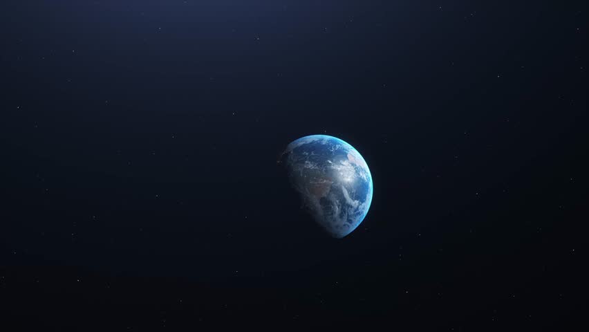 Zooming Animation of Planet Earth, High Quality 3D Rendering, Realistic looking Animation