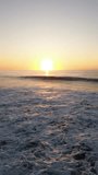 Sunrising on the east coast side of Florianópolis Island - State of Santa Catarina - Brazil - Morning with waves and beautiful sun