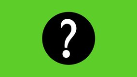 Question Mark animation Green screen. Doubts, Choosing, final decision, Why asking concept. Faq problem solution Help symbol. Question Mark exclamation with Point. - Powered by Shutterstock - Get 15% off with code: PIKWIZARD15