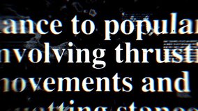 Fast motion animation of random text on black background - Powered by Shutterstock - Get 15% off with code: PIKWIZARD15