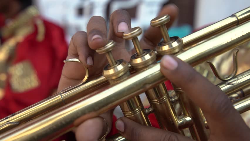 Hand of saxophone player playing music in event | closeup of 
saxophone musical instrument background  Royalty-Free Stock Footage #3495141923