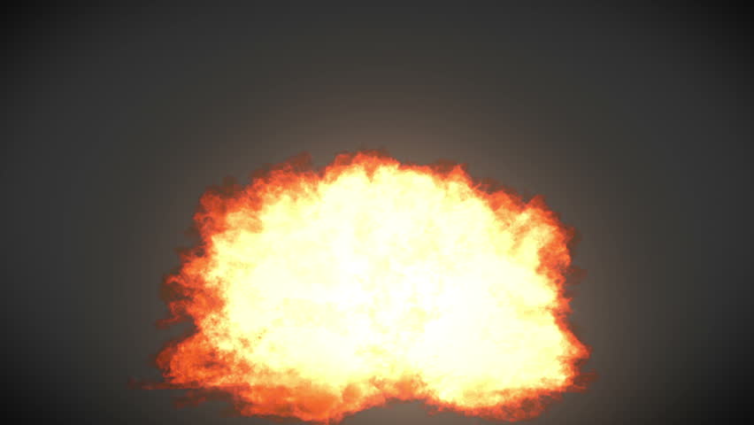 Big Explosion With Alpha Mask. Stock Footage Video (100% Royalty-free 