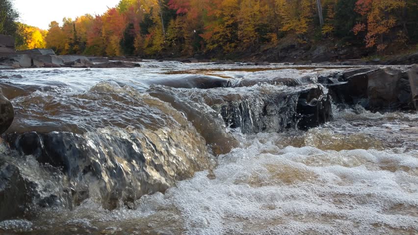Upper Peninsula Michigan Waterfall Cascade