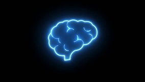 neon brain animated neon brain thinking 4k alpha looping - Powered by Shutterstock - Get 15% off with code: PIKWIZARD15