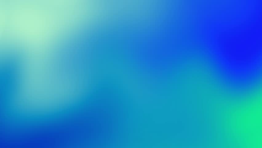 Blue green motion gradient background. Moving abstract blurred background. The colors vary with position, producing smooth color transitions. Color neon gradient. 4k