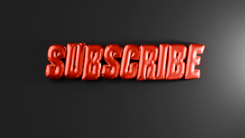 3D Balloon Red Subscribe Title Animation