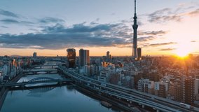 Aaerial view of the Tokyo metropolis and the sunrise sky.Japan sunrise scenery - Powered by Shutterstock - Get 15% off with code: PIKWIZARD15