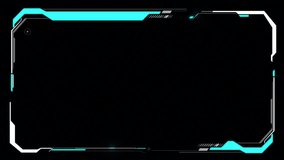Universal Technology Line and frame Video overlay Futuristic HUD Head up display interface template with basic geometry line element. Video template widescreen aspect ratio - Powered by Shutterstock - Get 15% off with code: PIKWIZARD15