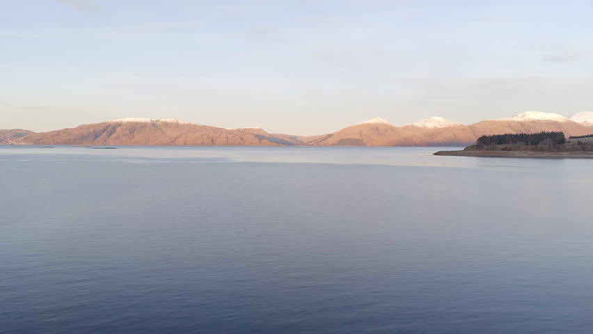 Crumbing and Abandoned Castle Situated on a Lonely Island in a Loch in Scotland