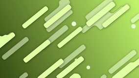 Animated Lime green color small shapes moving geometrical minimal background	