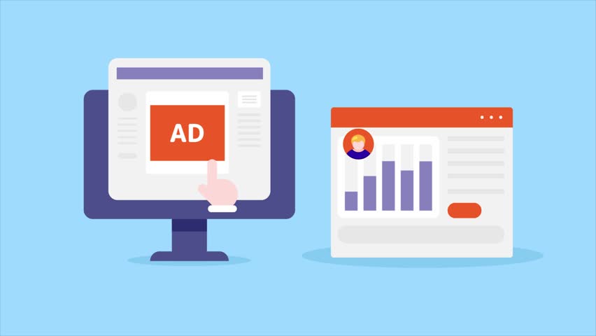 Social media advertising driving traffic to the website, Social media ad creative increasing traffic conversion, Social media marketing - 2d animation video clip