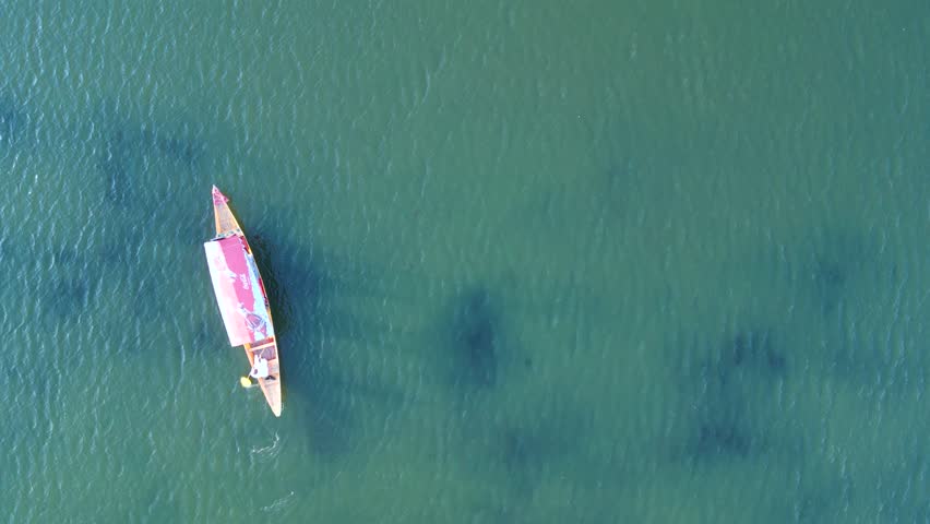 Srinagar, Dal Lake from drone, Jammu and Kashmir, India from the air
