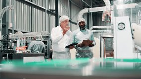 Engineering people, manager and factory for machine inspection and food production management on tablet. Senior boss or men on digital tech and clipboard for manufacturing and warehouse maintenance - Powered by Shutterstock - Get 15% off with code: PIKWIZARD15