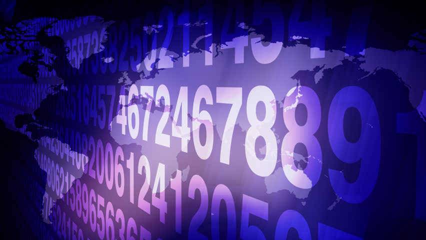Science background exploring world through numbers and world map using algorithm digit counting and machine learning for random numbers numerical data, data science, and code