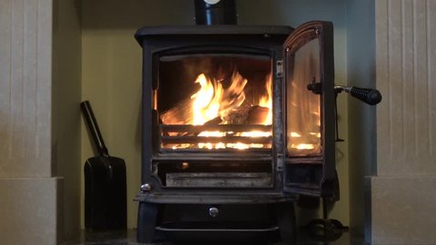 Log Burner Multifuel Stove Fireplace Stock Footage Video 100 Royalty Free 34964431 Shutterstock