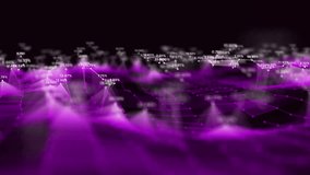 Complex network of data points visualized in 3D space with dynamic percentages, highlighting intricate analysis in vibrant pink and purple hues - Powered by Shutterstock - Get 15% off with code: PIKWIZARD15