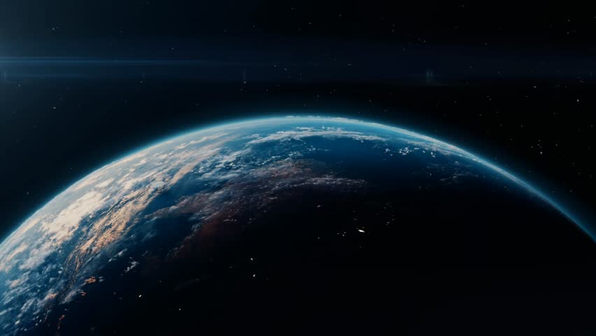 A 4K animated loop of a 3D planet, showcasing realistic textures and atmospheric effects. Ideal for space-themed projects, educational videos, or futuristic presentations with cosmic visuals