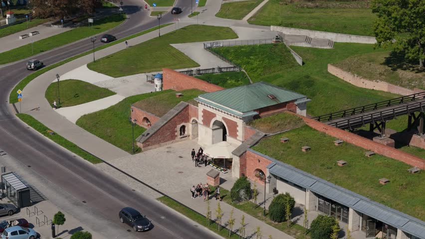 Beautiful Panorama Fortress Old Town Zamosc Aerial View Poland