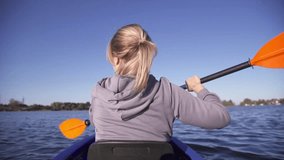 oar paddles on calm water against the background of sunset rays, outdoor activities on a kayak, - Powered by Shutterstock - Get 15% off with code: PIKWIZARD15