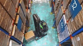 Modern warehouse. The concept of a modern warehouse. Visualization of warehouse fullness. - Powered by Shutterstock - Get 15% off with code: PIKWIZARD15